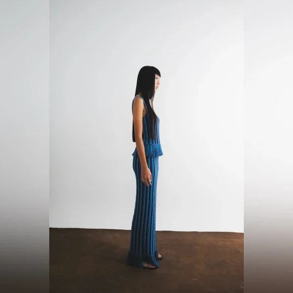 ESCVDO Misti Ankle Skirt - Striped and fringed NWT - Picture 5 of 5